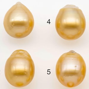12-13mm South Sea Pearl, Gold Drop Single Piece Nondrilled with High Luster for Jewelry Making, SKU # 2300GS