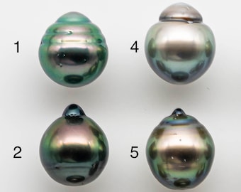 10-11mm Tahitian Pearl Drop with High Luster and Natural Color with Minor Blemishes, Loose Single Piece Undrilled, SKU # 1822TH