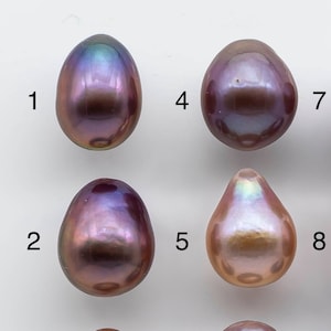 11-12mm Single Edison Pearl Undrilled Loose Piece with Extremely Nice Luster in Natural Color Freshwater Pearl Drops, SKU # 1935EP