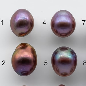 11-12mm Single Edison Pearl Undrilled Loose Piece with Extremely Nice Luster in Natural Color Freshwater Pearl Drops, SKU # 1934EP