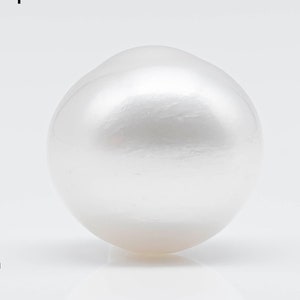 15-16mm Huge Size South Sea Pearl Drop in Natural White Color and Beautiful Luster with Minor Blemish, Undrilled Single Piece, SKU 1759SS image 1