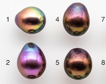 10-11mm Stunning Edison Pearl Drops with Intensive Luster and All Natural Color in Undrilled or Large Hole, SKU # 1807EP