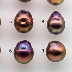 10-11mm Edison Pearl Drops in Metallic Iridescent and Beautiful Luster with Blemishes, Choose Undrilled or Large Hole, SKU # 1790EP