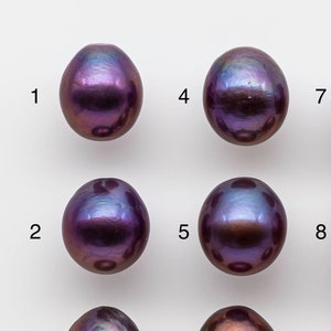 10-11mm Loose Edison Pearl Drops in Intensive Luster and Rare Natural Deep Purple Colors, Choose Undrilled to Large Hole, SKU # 1782EP