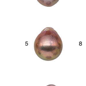 11-12mm Drop Loose Edison Pearl Undrilled, Half Drilled, or Full Drilled Freshwater Pearl with High Luster for Jewelry Making, SKU # 1175EP