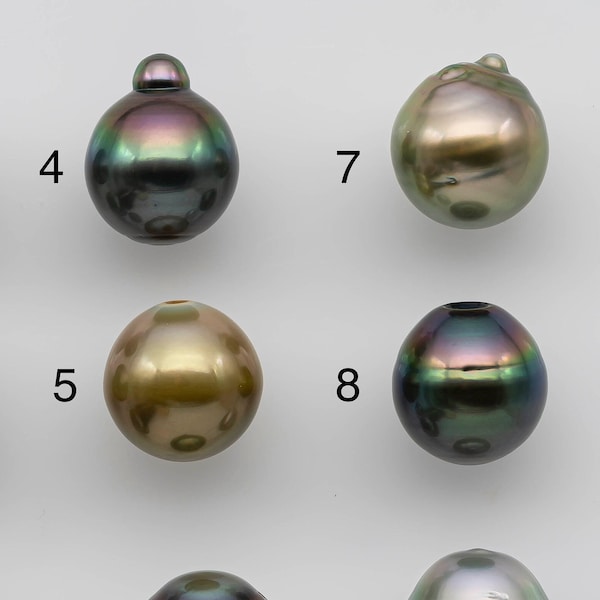 13-14mm Tahitian Pearl Loose Undrilled Large Single Piece in Natural Color and High Luster for Beading or Jewelry Making, # 1282TH