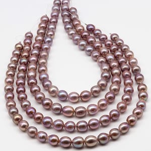 Filo di perle Edison da 10-12 mm con straordinaria lucentezza e colori completamente naturali, SKU n. 2495ED