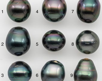 12-13mm Tahitian Pearl with Natural Color and Minor Blemishes, Loose Undrilled for Jewelry Making, SKU # 3376H