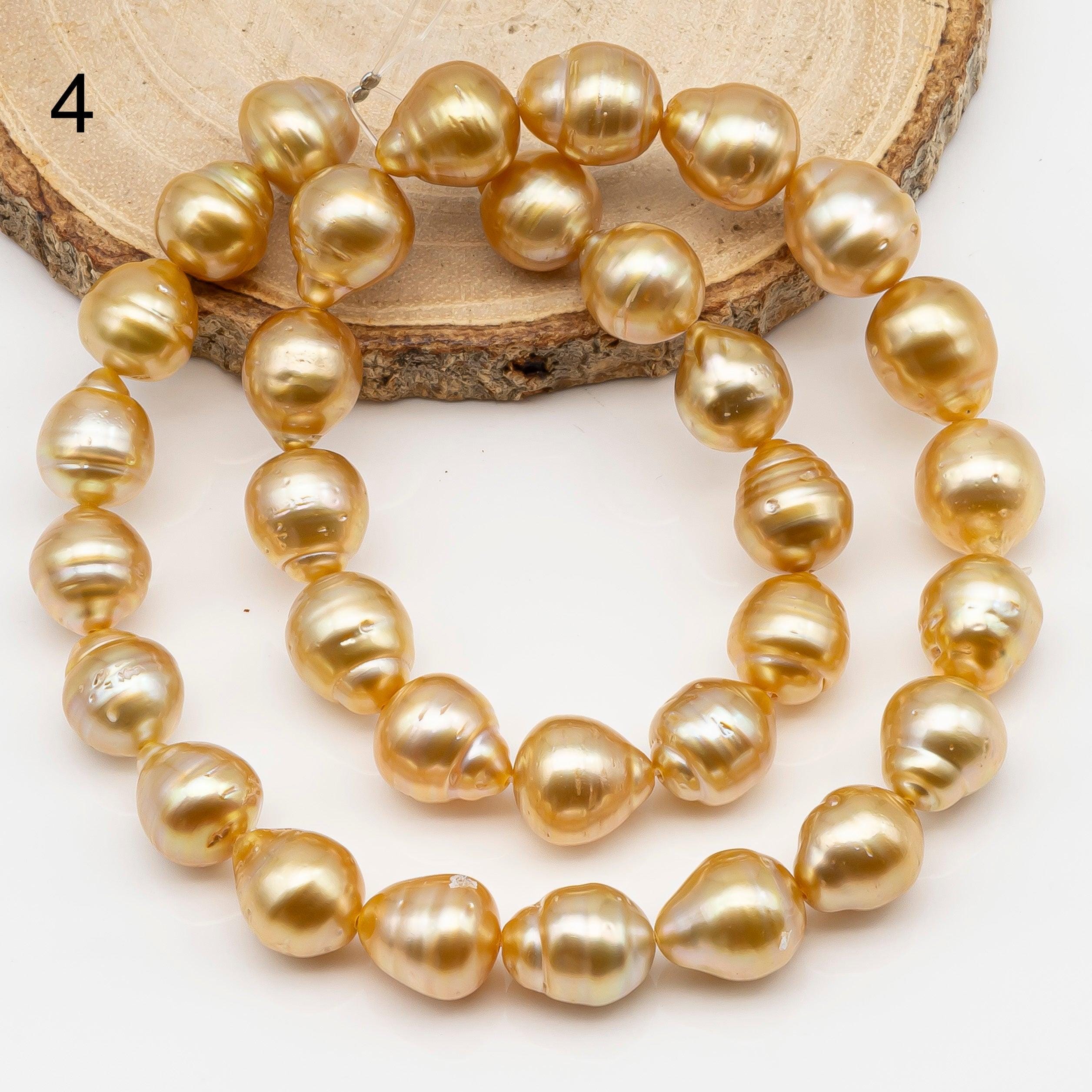 Colgante De Perlas Mar Del Sur De Calidad AAA De 12 A 13mm En Color Oro