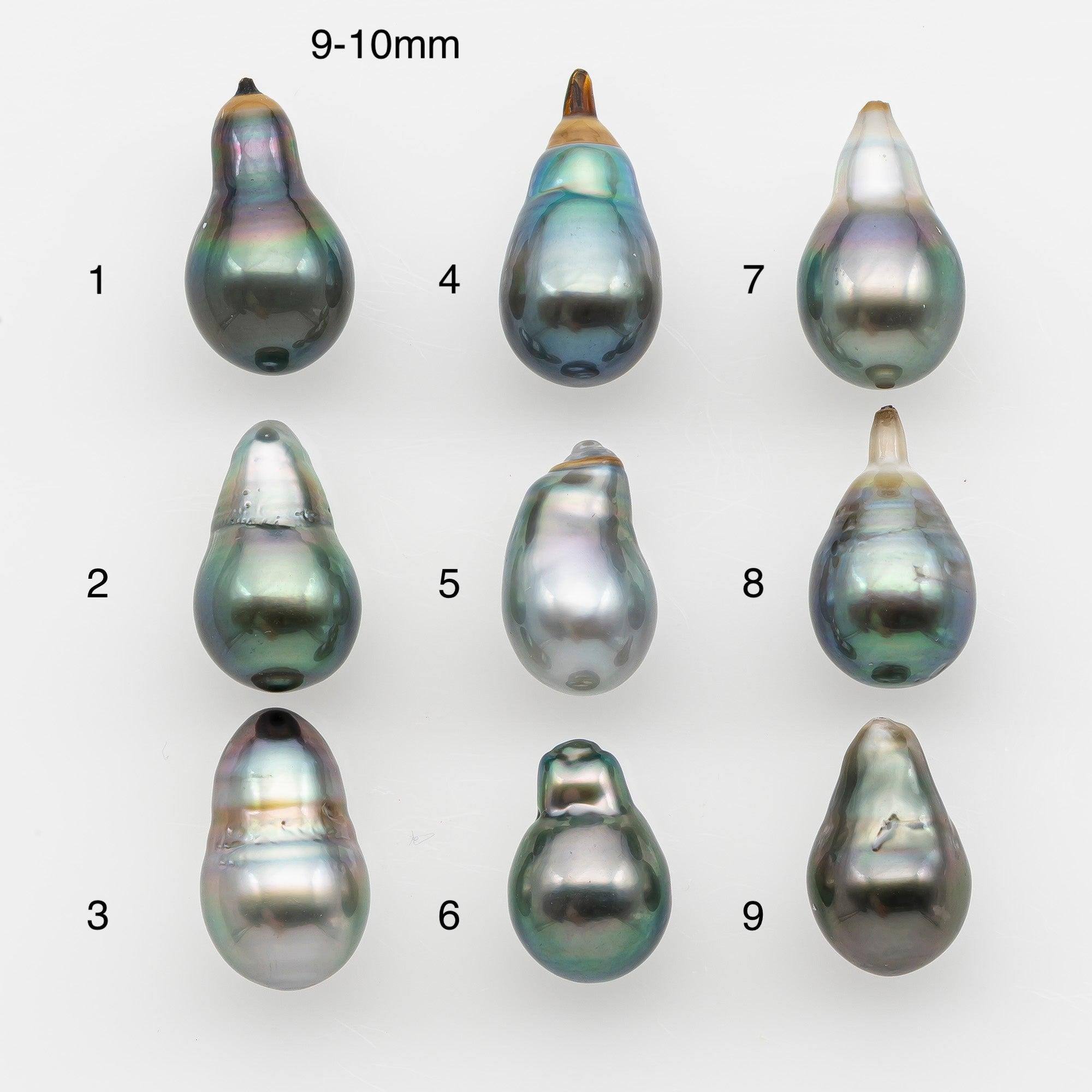 Lot De 3 Pendentifs En Nacre De Tahiti Gravée - Formes Variées, Neufs Sans Emballage