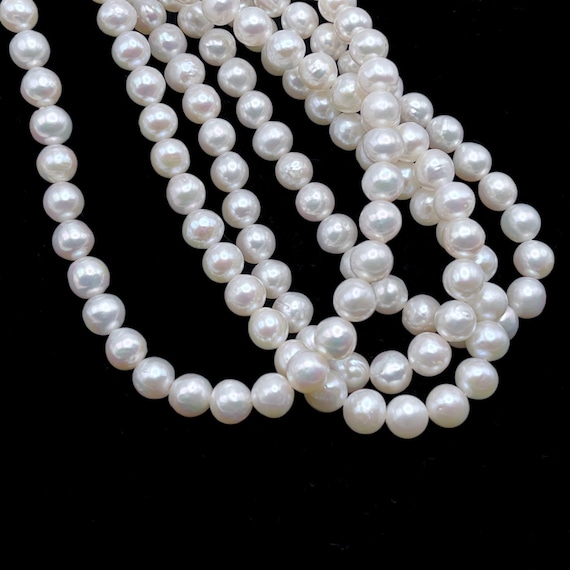 Freshwater Pearls 6-6.5mm Off Round White Color NRD014