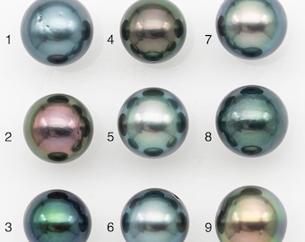 9-10mm Tahitian Pearl with Natural Color and Minor Blemishes, Loose Undrilled for Jewelry Making, SKU # 3390H