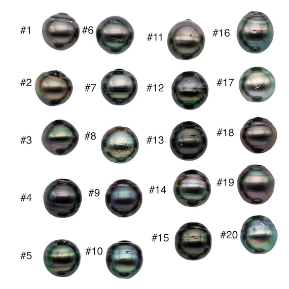 Petites perles d'eau douce noires arc-en-ciel Keshi AAA 5-6