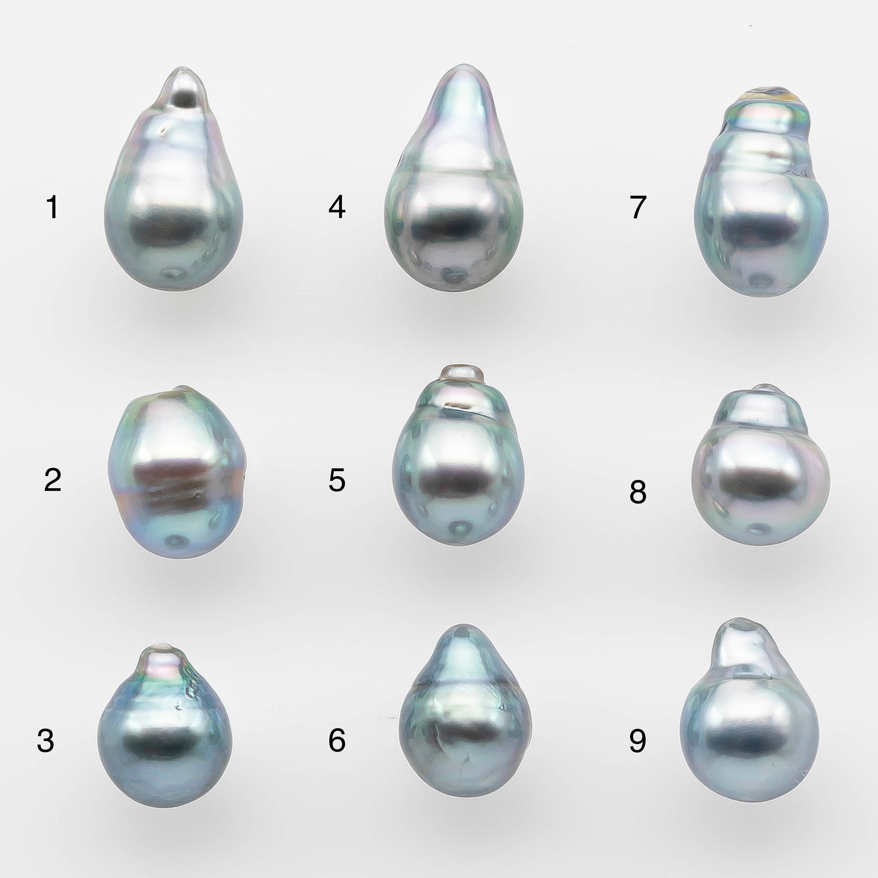 TAHITI GRISÂTRE NOIR Du Sud Mer Perle 6 CT Naturel Rond Ample Gemme