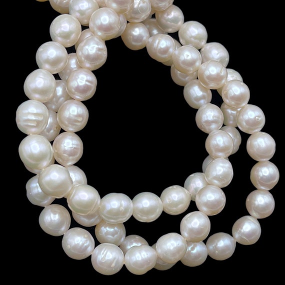 White Color NRD014 Freshwater Pearls 6-6.5mm Off Round White Color NRD014 Freshwater Pearls 6-6.5mm Off Round
