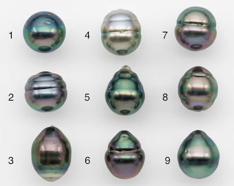 Perle de Tahiti 10-11 mm, non percée, non percée, très lustré et pour la fabrication de bijoux, SKU # 2690TH