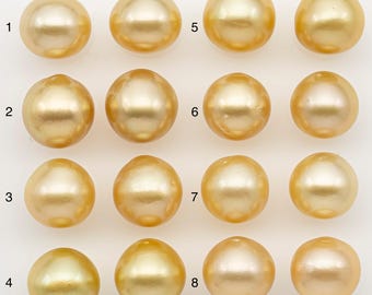 10-11mm Matched Pair South Sea Pearl, Undrilled with Natural Color and Minor Blemishes for Jewelry Making, SKU # 3375TH
