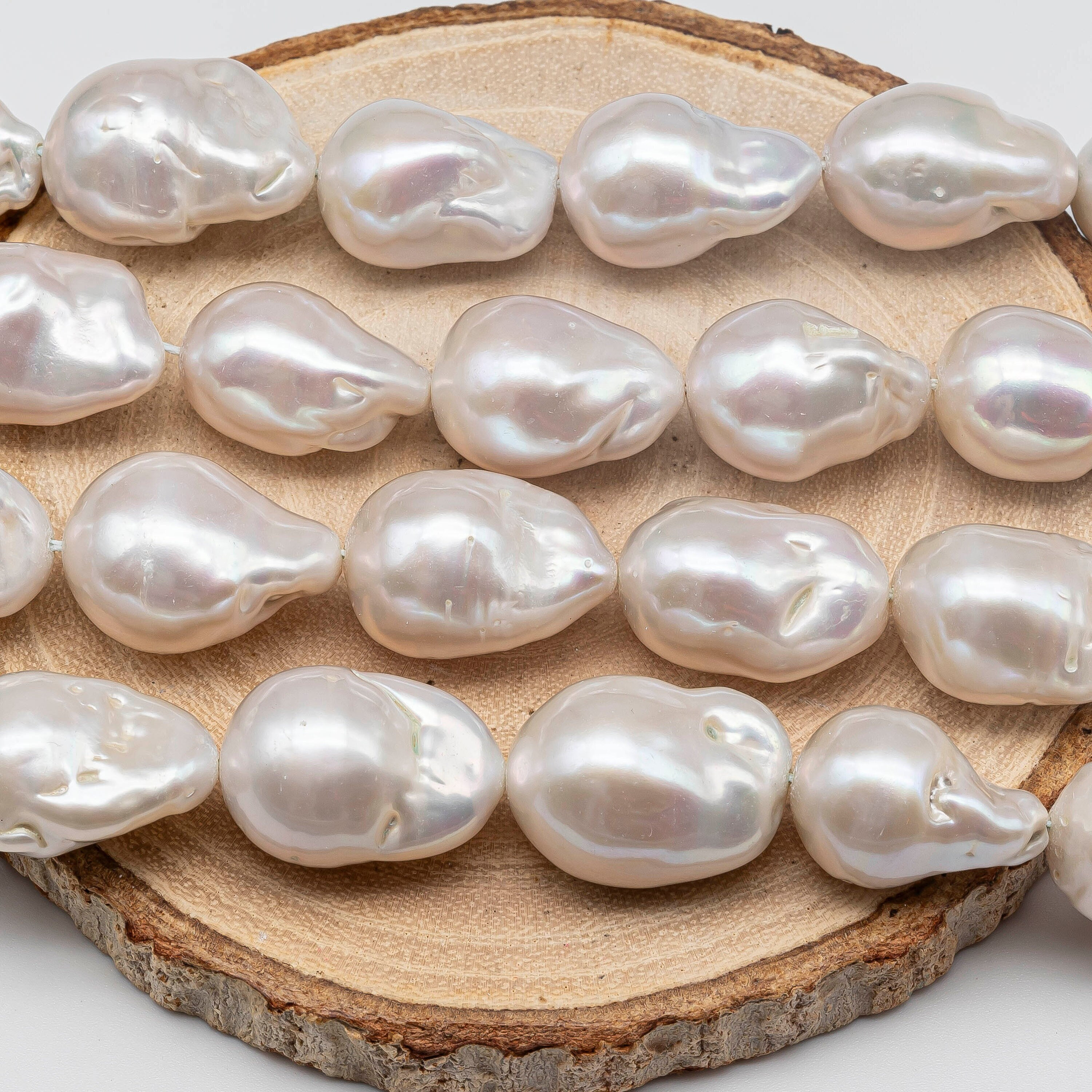 12-14mm Baroque Pearl With Nice Luster in Natural White Color