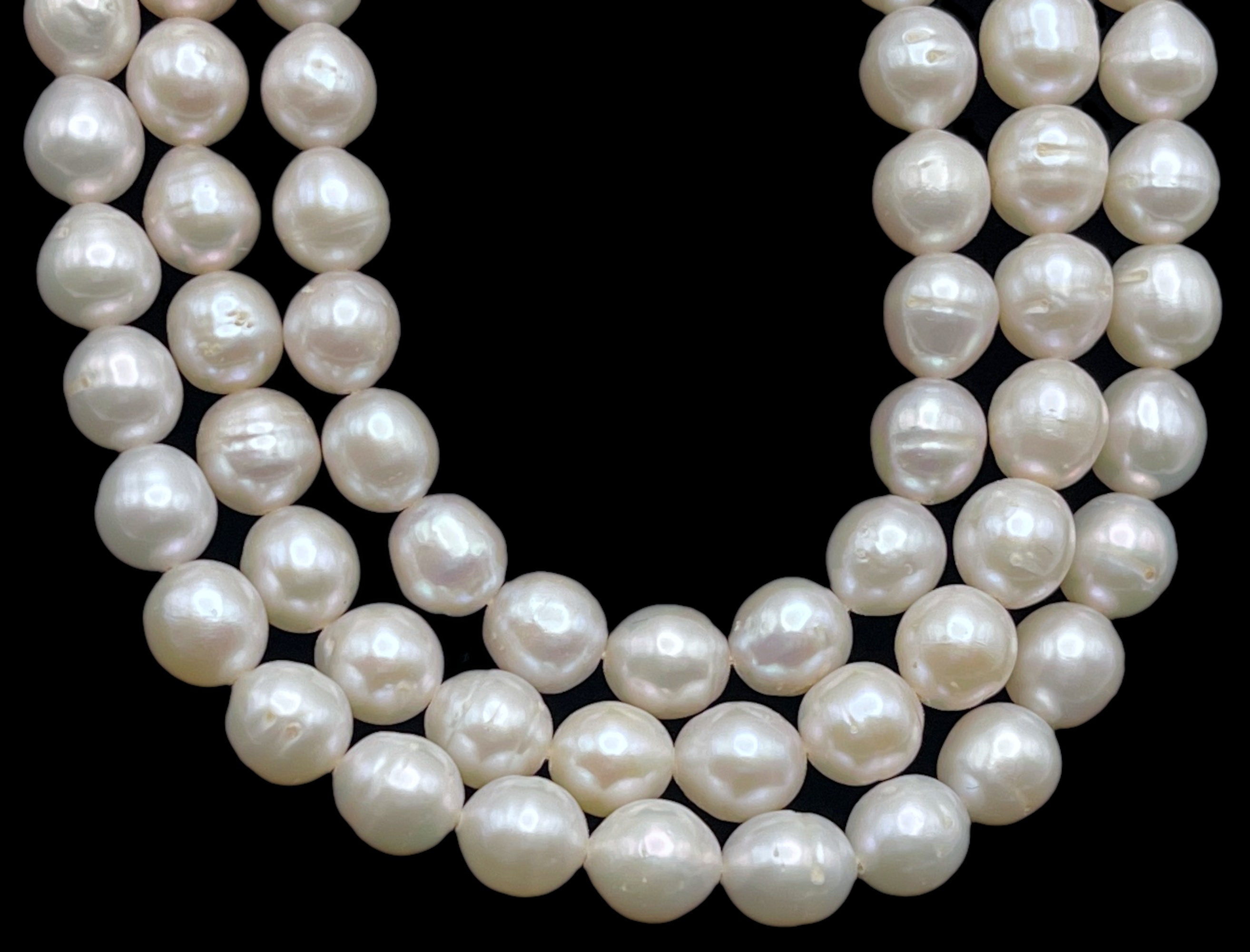 White Color NRD014 Freshwater Pearls 6-6.5mm Off Round White Color NRD014 Freshwater Pearls 6-6.5mm Off Round