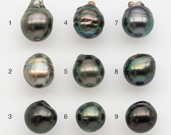 Perle de Tahiti 11-12 mm, non percée, non percée, très lustré et pour la fabrication de bijoux, SKU # 2799TH
