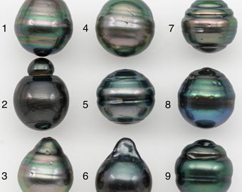 12-13mm Tahitian Pearl with Natural Color and Minor Blemishes, Loose Undrilled for Jewelry Making, SKU # 3377H