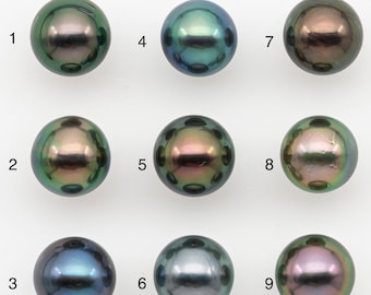 8-9mm Tahitian Pearl with High Luster and Natural Color with Minor Blemishes,, Loose Undrilled for Jewelry Making, SKU # 3371H