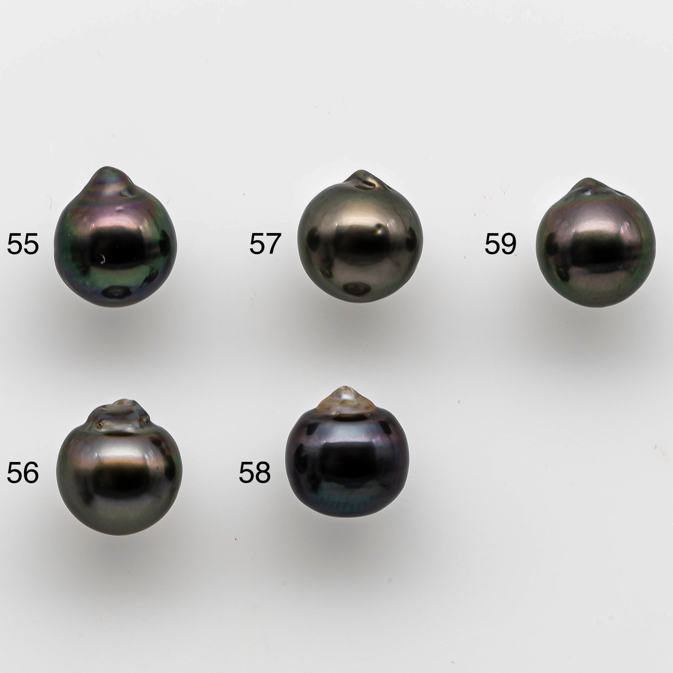 7-8mm Teardrop Tahitian Pearl Undrilled Loose Natural Color and 
