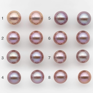 12-13mm Matching Pairs Round Edison Pearl with Natural Color and High Luster, SKU # 2480EP