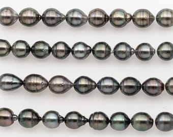10-11mm Tahitian Pearl Short Strand with Minor Blemishes, Natural Colors, SKU # 3355TH