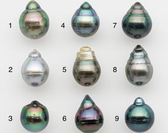 Perle de Tahiti 11-12 mm, non percée, non percée, très lustré et pour la fabrication de bijoux, SKU # 2760TH