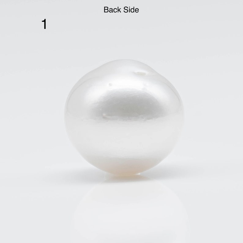 15-16mm Huge Size South Sea Pearl Drop in Natural White Color and Beautiful Luster with Minor Blemish, Undrilled Single Piece, SKU 1759SS image 2