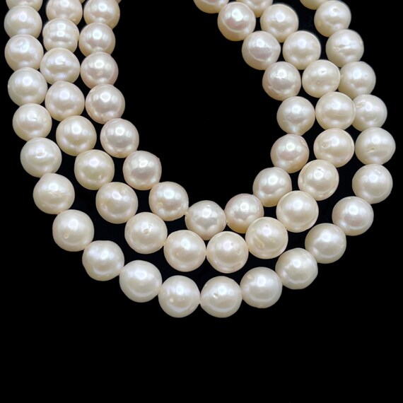 White Color NRD014 Freshwater Pearls 6-6.5mm Off Round White Color NRD014 Freshwater Pearls 6-6.5mm Off Round