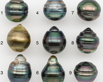 12-13mm Tahitian Pearl with Natural Color and Minor Blemishes, Loose Undrilled for Jewelry Making, SKU # 3378H
