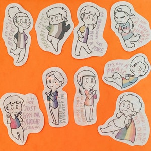Pride anti-stereotype holographic stickers