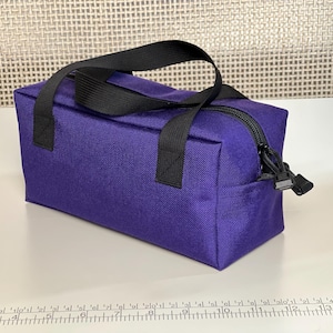 Mini Toolbag / Toiletries Pouch - 1000d Purple Cordura with Black HyperD 300 lining