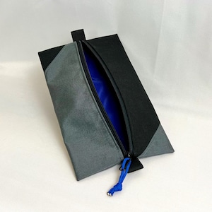 Zipper Pouch - Gray/Black 1000d Cordura w/ Blue Lining