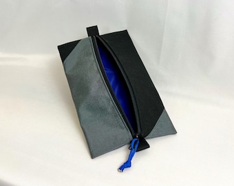 Zipper Pouch - Gray/Black 1000d Cordura w/ Blue Lining