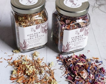 Dried ORGANIC Edible Flowers for Cocktails, Cakes, Cheeses, Charcuterie, & More | Flower Confetti | SET OF 2