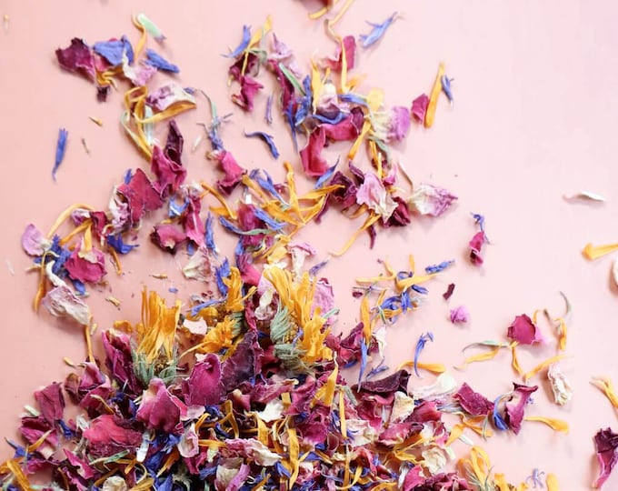 Dried ORGANIC Edible Flowers for Cocktails, Cakes, Cheeses, Charcuterie, & More | Flower Confetti | Summer Nights | Gifts for Bakers