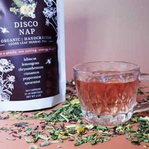 Hibsicus Tea Mint Tea Organic Herbal Tea Loose Leaf Tea for Energy Nourishing Herbal Blend for Wellness Handcrafted Tea Blend No Caffeine