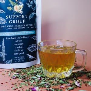 Emotional Support Herbal Tea for Heart Health Natural Remedy Loose Leaf Tea Blend for Heart Healing Herbs for Grief Herbs for Heartbreak