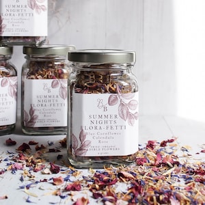 Dried ORGANIC Edible Flowers for Cocktails, Cakes, Cheeses, Charcuterie, & More | Flower Confetti | Summer Nights | Gifts for Bakers