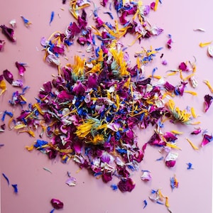 Fiori commestibili biologici secchi per cocktail, torte, formaggi, salumi e altro / Coriandoli di fiori / Notti estive / Regali per fornai