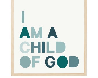 I Am A Child Of God (Blue) - Digital Download | LDS Primary Songs Printable | Church of Jesus Christ Hymns