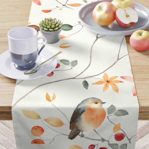 Table Runner Birds Etsy