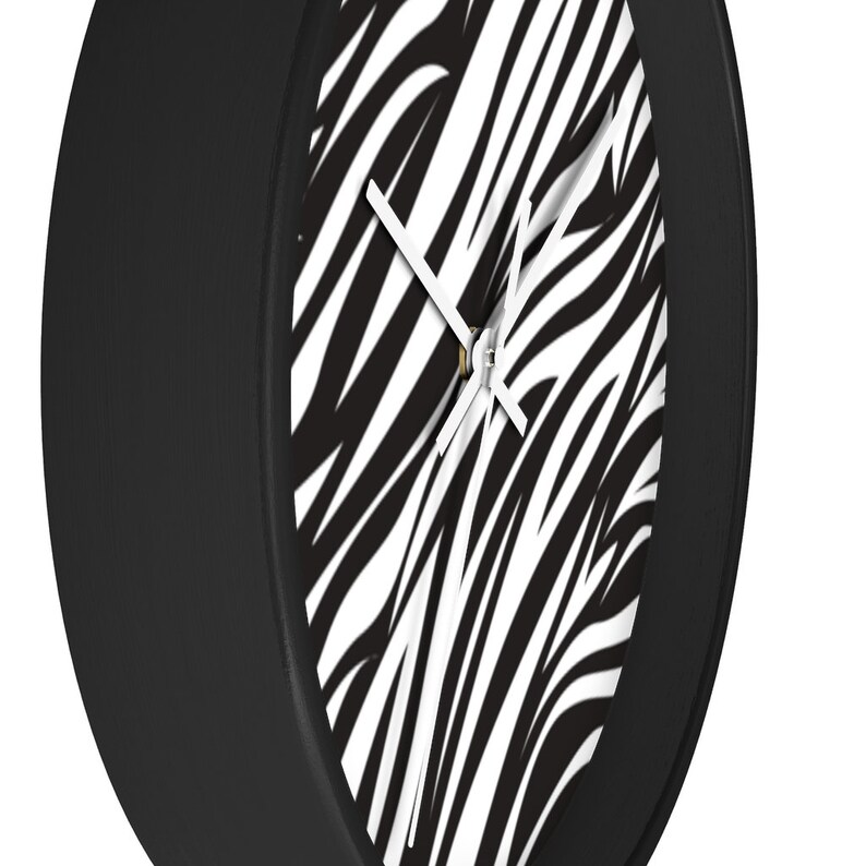 Custom Zebra Wall Clock Zoo Theme Classroom Clock Zebra Etsy
