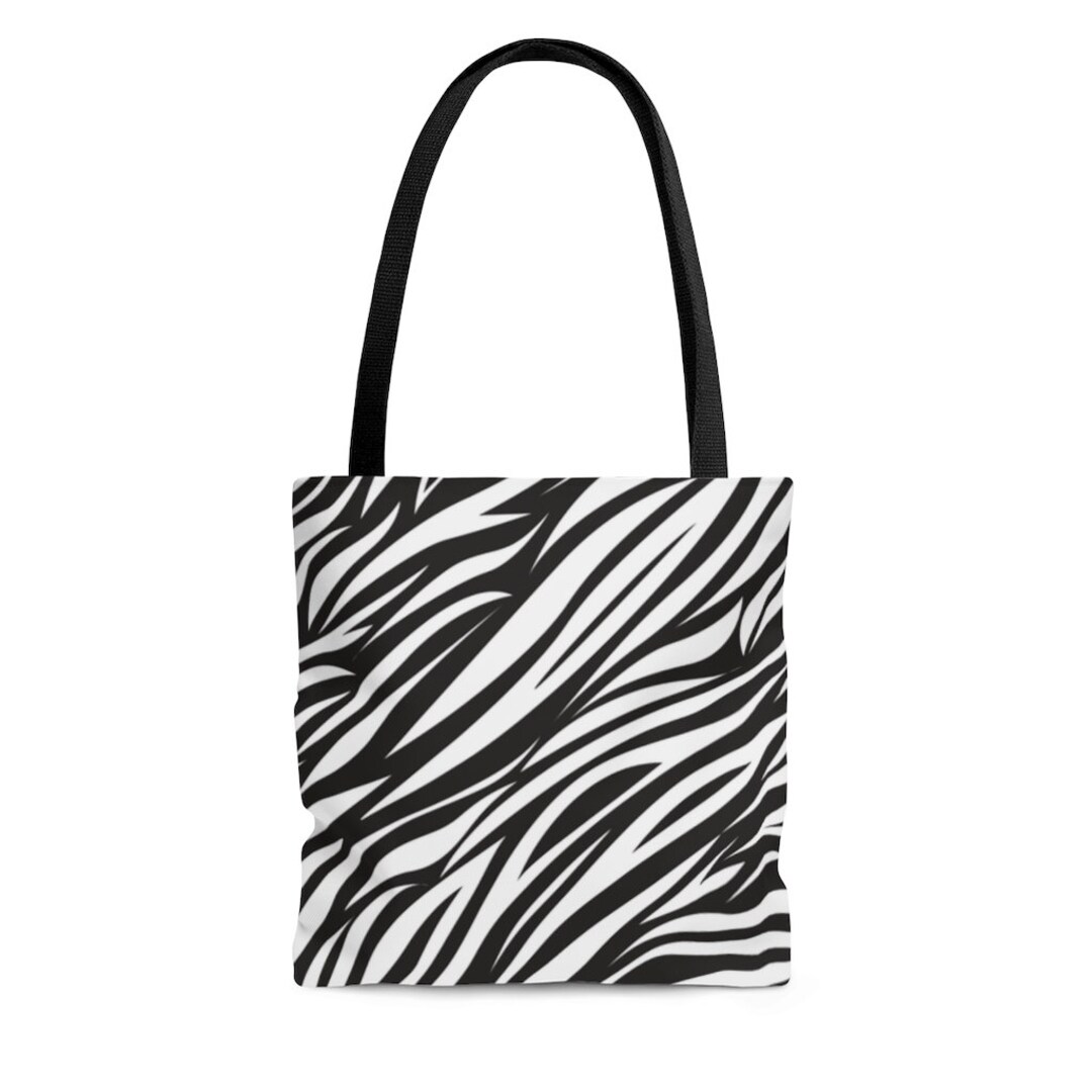 Zebra Tote Bag Zebra Print Bag Zoo Tote Zebra Gifts Etsy