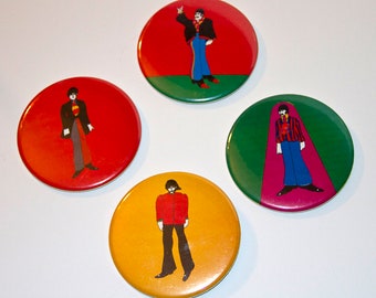 Beatles Yellow Submarine Buttons Vintage 1968