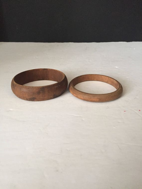Pair of Wood Bangle Bracelets - image 3