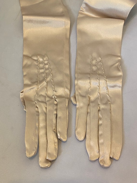 Vintage Satin Full Length Gloves by Pullman - Eng… - image 3